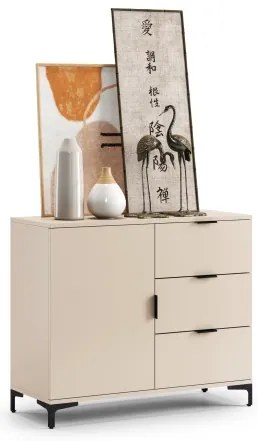 Скрин ЛАНА K-100S Бежов (Шампанско) - СТОЯЩ ШКАФ С ЧЕКМЕДЖЕТА