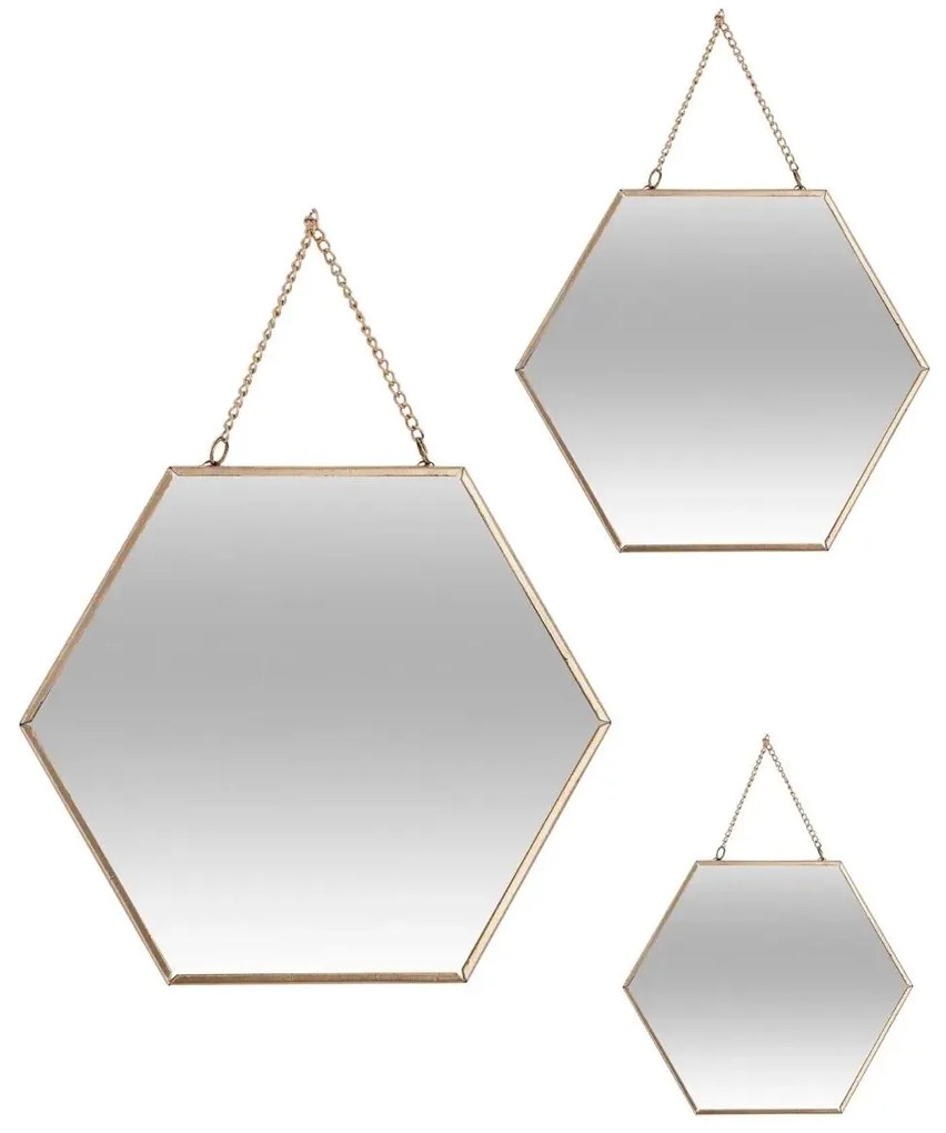 Сет огледалa atmosphera Leny, 20/25/30 cm, 3 бр - Сив