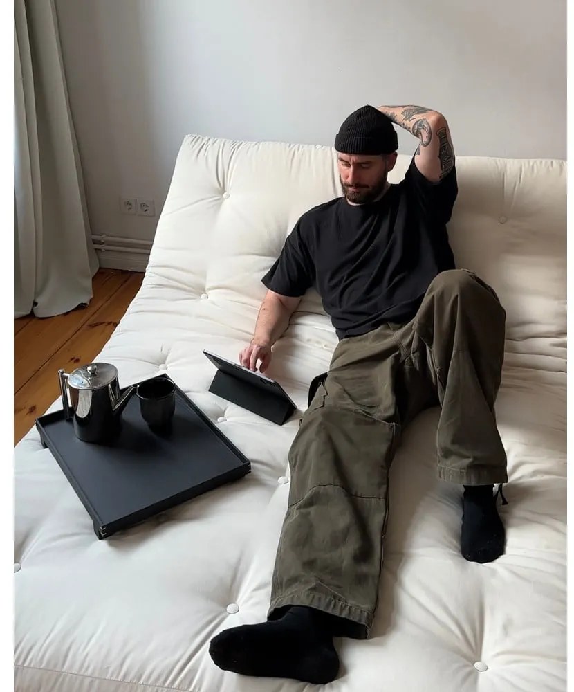 Разтегателен диван в цвят бордо 160 cm Roots Black Night – Karup Design