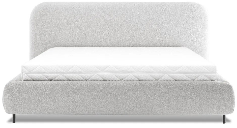 Бежово двойно тапицирано легло с място за съхранение и включена подматрачна рамка 180x200 cm Pointt – ELTAP