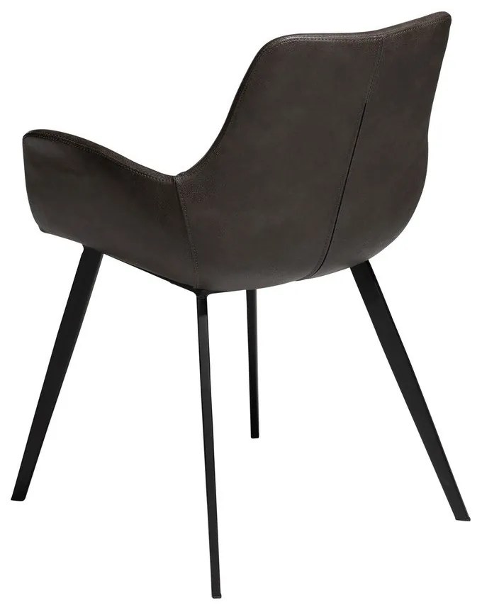 Тъмносив тапициран трапезен стол с подлакътници Hype – DAN-FORM Denmark