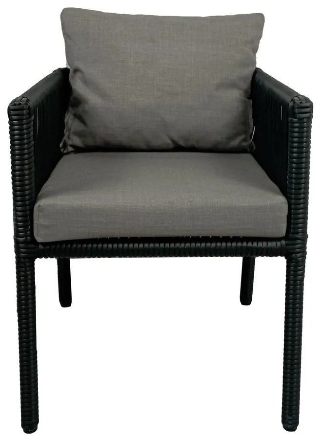 Сив градински комплект за хранене от изкуствен ратан за 6 души Vera 2 – Floriane Garden