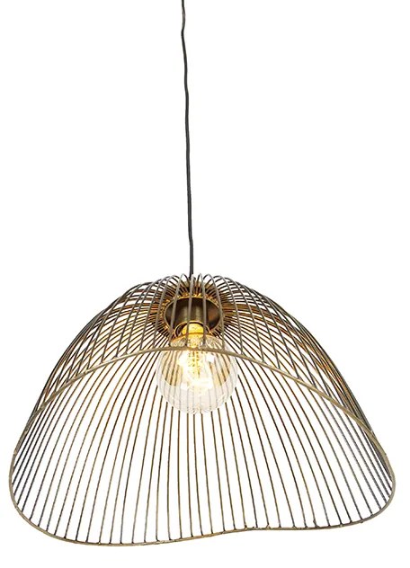 Дизайнерска висяща лампа месингова тел 39,8 см - Pia