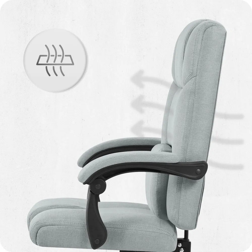 Ергономичен офис стол CABRO C505 до 150 кг сив