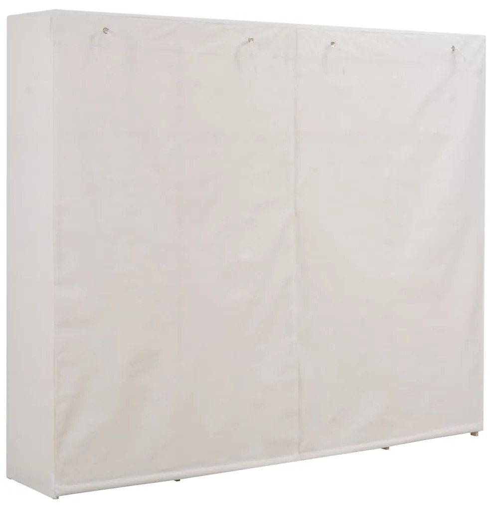 248200 vidaXL Гардероб, бял, 200x40x170 см, текстил