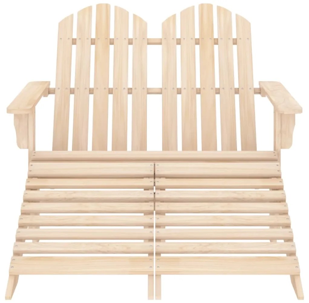 315912 vidaXL 2-местен градински стол/табуретка "Адирондак", чам