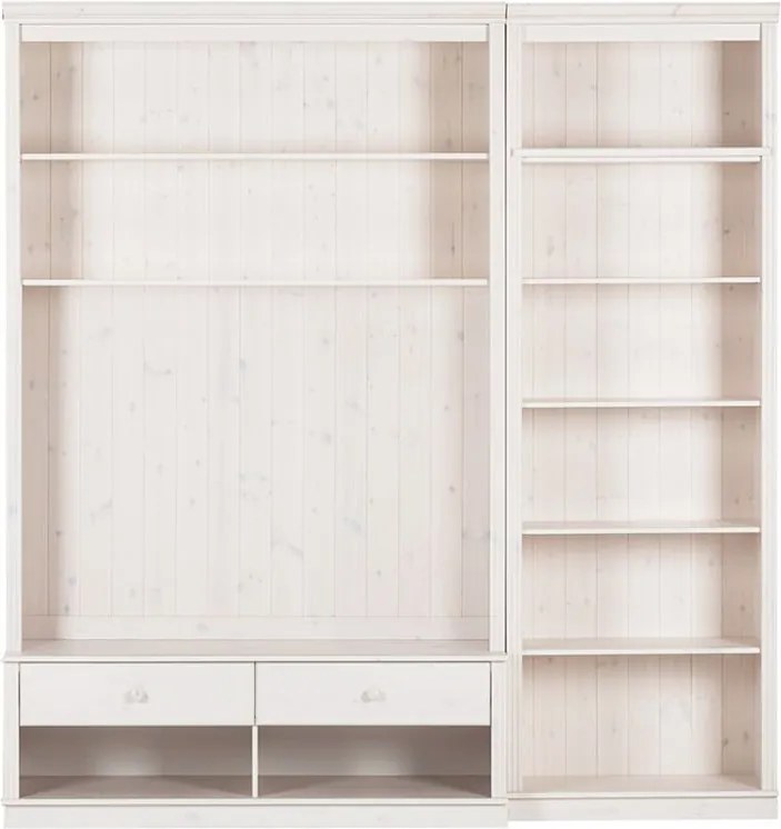 Бял TV комплект от от масивен бор 214x223 cm Anita – Støraa