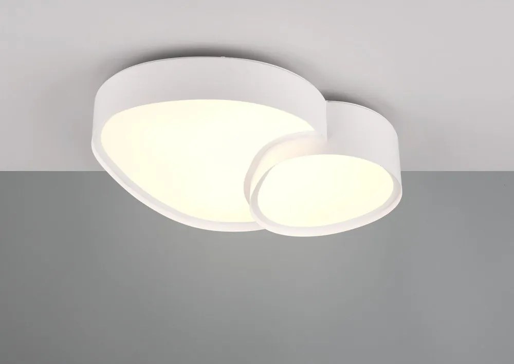 Бяла LED светлина за таван 36x43,5 cm Rise - Trio