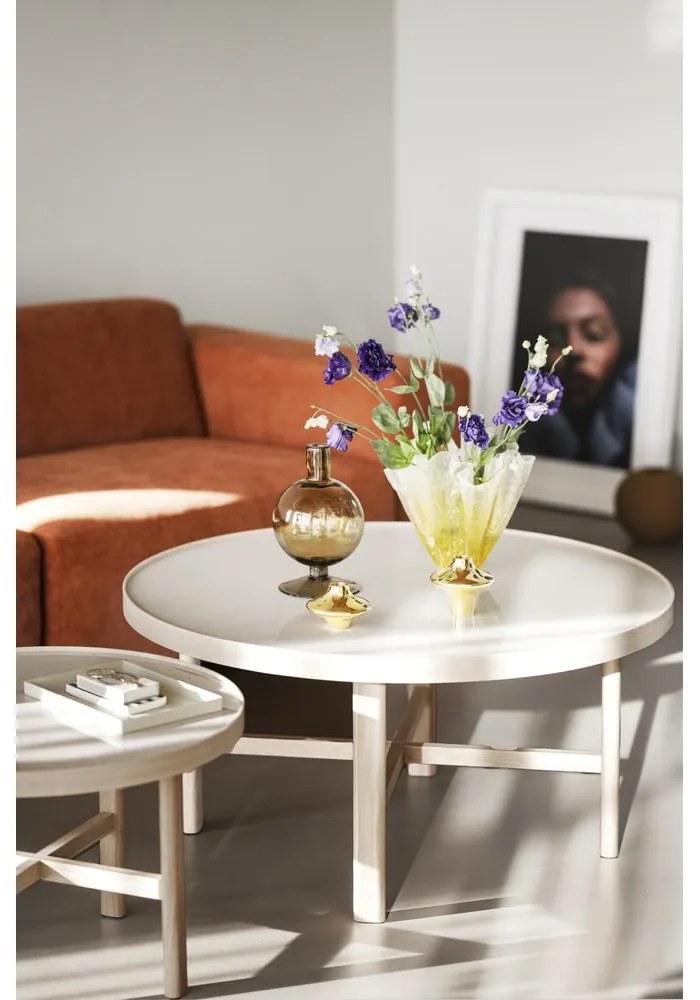 Кръгла масичка за кафе с керамичен плот естествена 90x90 cm Marsden – Rowico