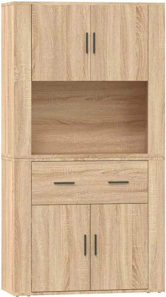 3185370 vidaXL Висок шкаф, сонома дъб, инженерно дърво