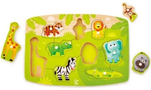 Hape - Дървен пъзел Диви животни