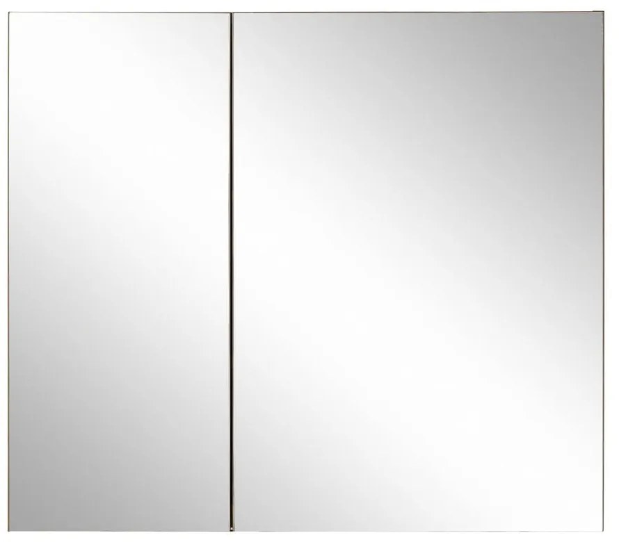 Стенен шкаф за баня с огледало от декор от дъб в естествен цвят 80x70 cm Wisla – Støraa