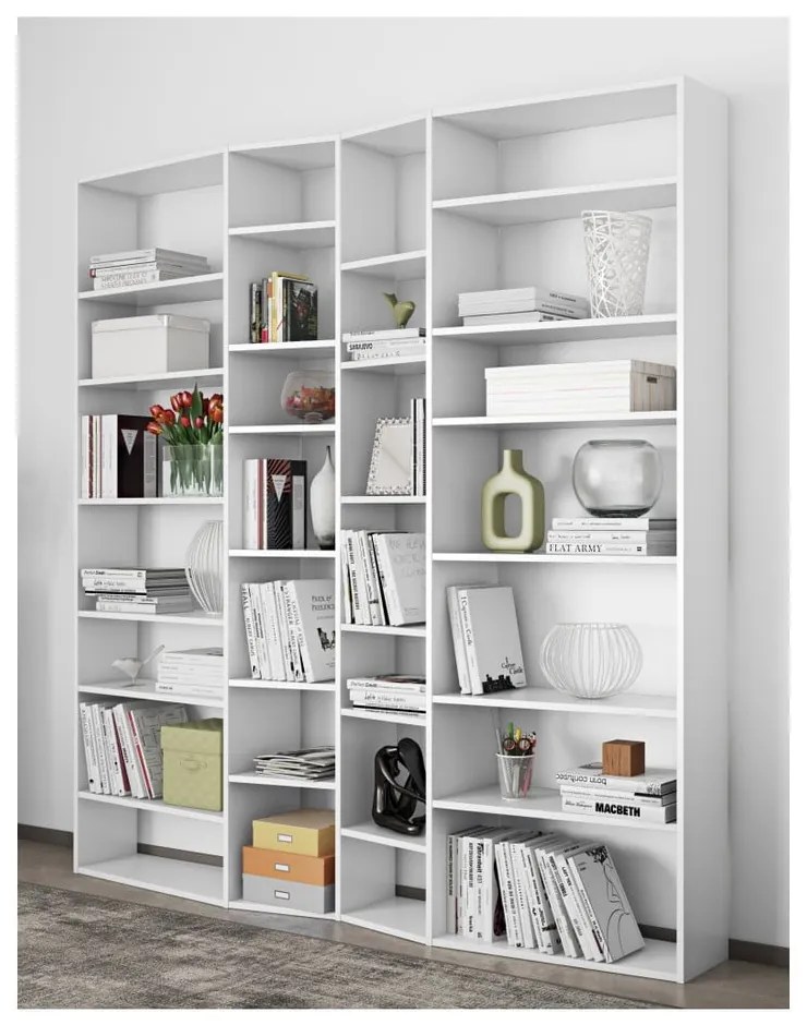 Бяла библиотека 214x224 cm Valsa – TemaHome