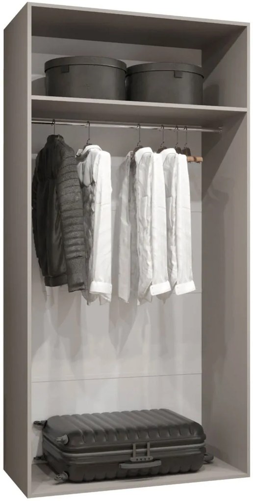 Гардероб Малага двукрилен-Бял