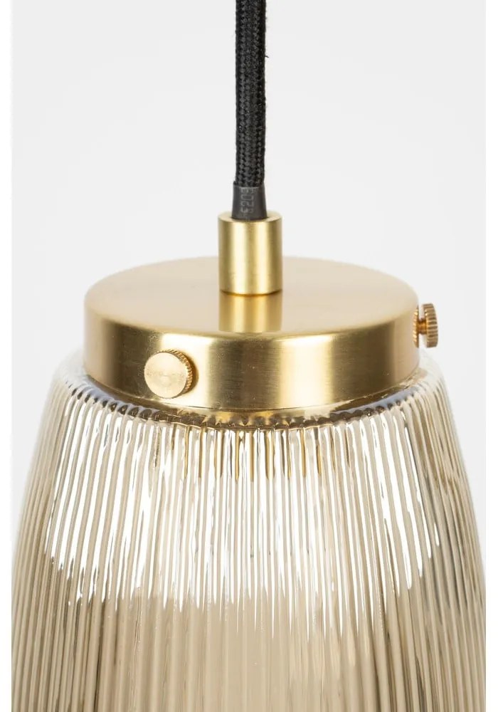 Висяща лампа в златист цвят със стъклен абажур ø 12 cm Robin - White Label