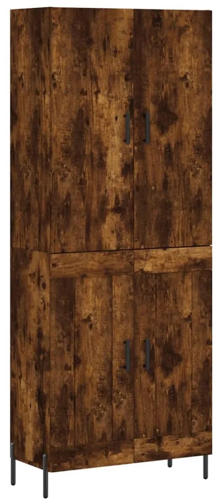 3195800 vidaXL Висок шкаф, опушен дъб, 69,5x34x180 см, инженерно дърво