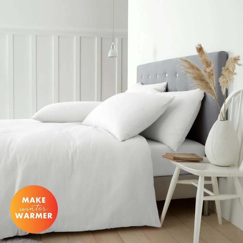 Бяло памучно спално бельо за двойно легло 200x200 cm - Catherine Lansfield