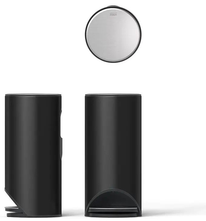 Матово черно метално кошче за боклук с педал 30 l Arc – Joseph Joseph