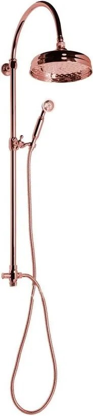 Розов месингов душ комплект с душ глава и ръчен душ 142 cm Antea – Sapho