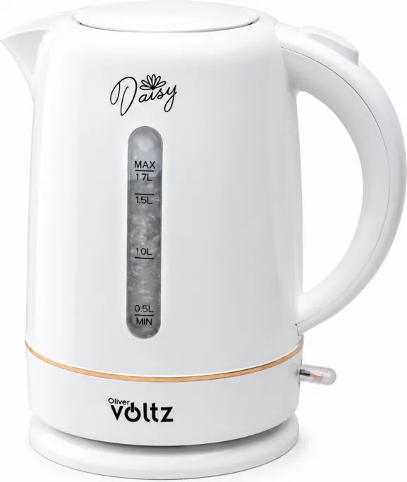 Електрическа кана Oliver Voltz Daisy OV51230W, 2200W, 1.7 л, Автоматично изключване, Бял
