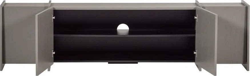 Сива маса за телевизор от декор от ясен 200x53x44 cm Brock – WOOOD