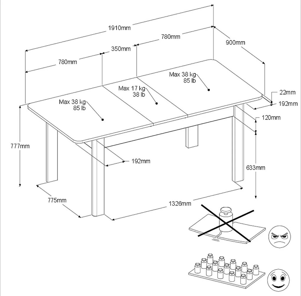 Разтегателна маса Portland