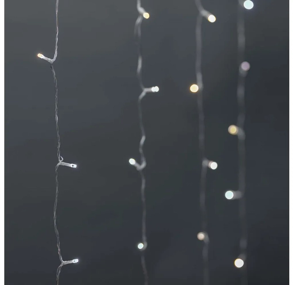 Nedis WIFILXC02W200 - LED коледна завеса 200 светодиода/11 функции 6 м IP65 Wi‑Fi Tuya
