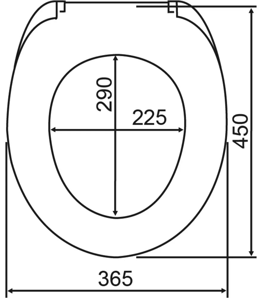 Тоалетна чиния с автоматично затваряне 38 x 45 см Droplets – Wenko