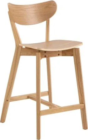 РОКСИ Естествен дъб - ДЪРВЕН ХОКЕР БАР СТОЛ 95 cm ЗА КУХНЯ ХОЛ РЕСТОРАНТ РЕТРО