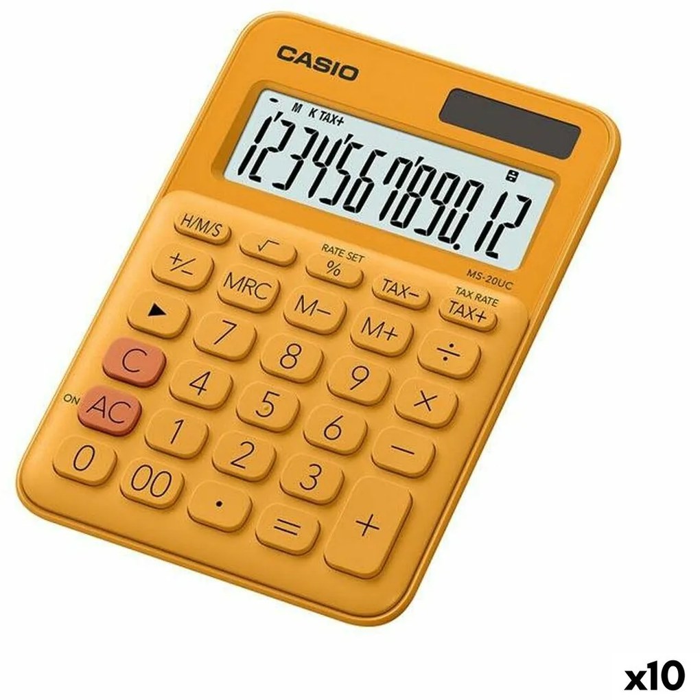 Калкулатор Casio MS-20UC 2,3 x 10,5 x 14,95 cm Оранжев (10 броя)