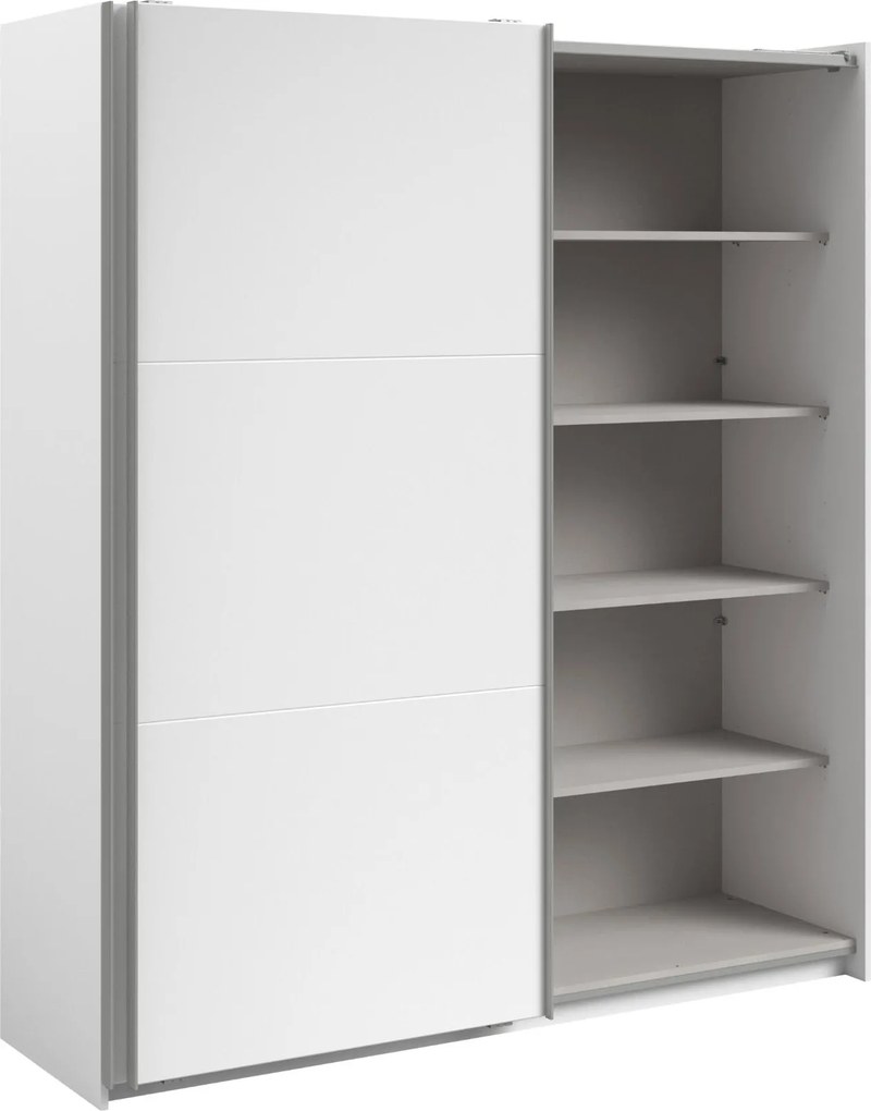 Гардероб Lynch с плъзгащи врати-Бял - Дължина: 180 см