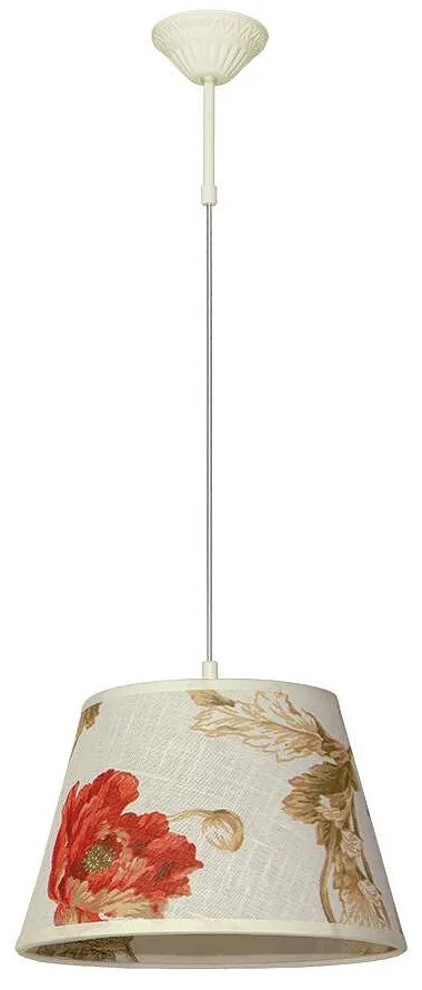 Пендел АМАЛФИ, крем, абажур Камелот, 1xE27