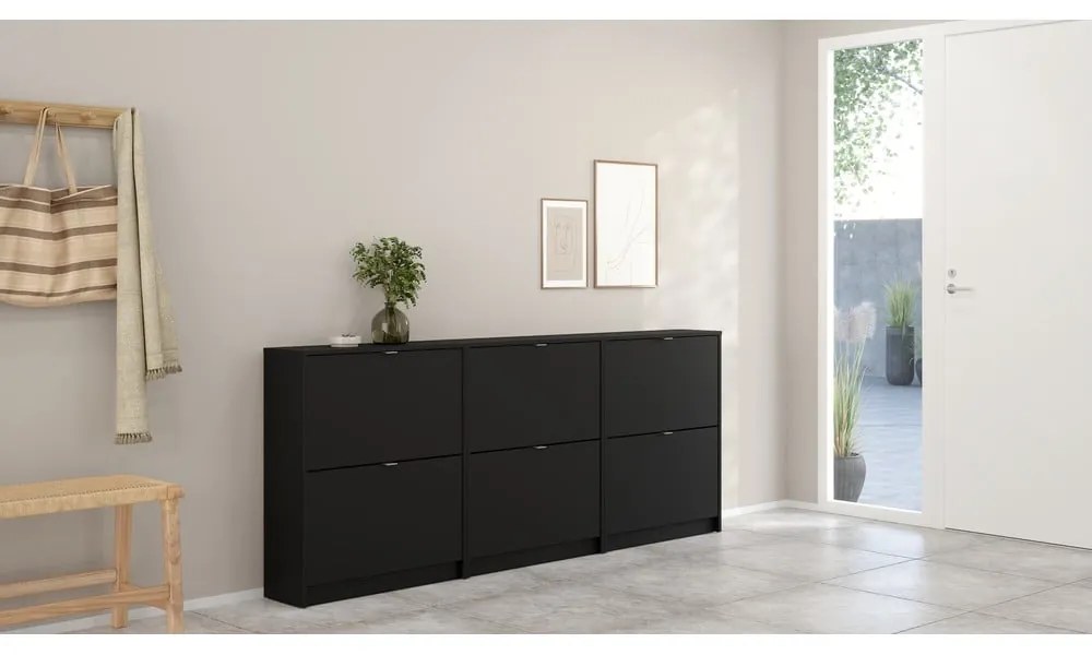 Черна накланяща се стойка за обувки Shoes – Tvilum