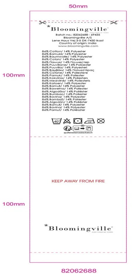 Синьо одеяло 130x160 cm Nevine – Bloomingville