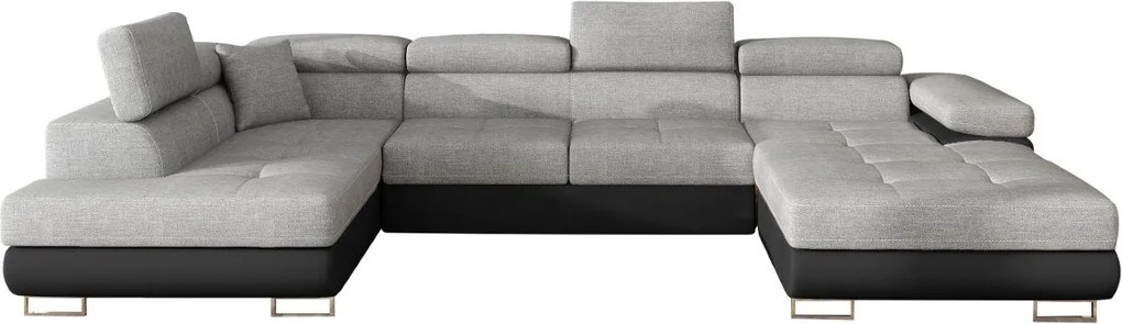Ъгъл диван Romeo-Left-Gray - Black