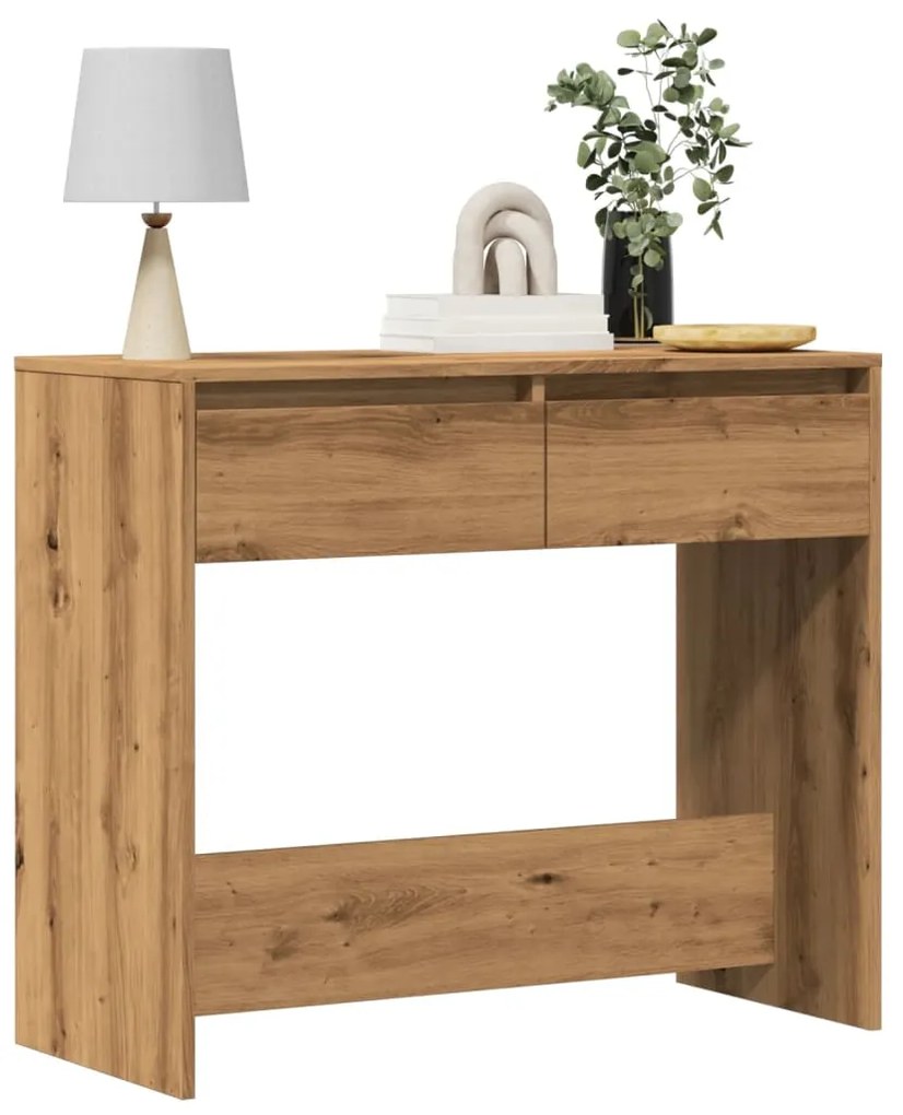856775 vidaXL Конзолна маса, дъб артизан, 89x41x76,5 см, инженерно дърво