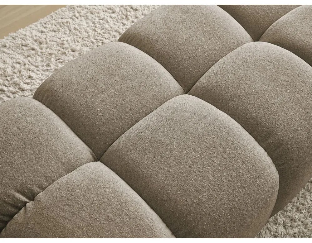 Кафяво-сива табуретка от прежда с примки от букле Everest – Bobochic Paris