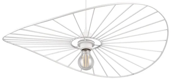 Бяло висящо осветително тяло ø 60 cm Chapeau - Reality