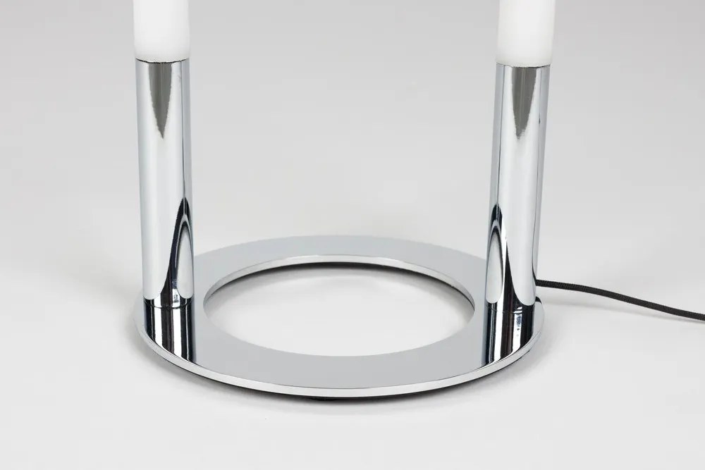 Метална LED затъмняваща се настолна лампа в сребрист цвят (височина 36 cm) Arch – Zuiver
