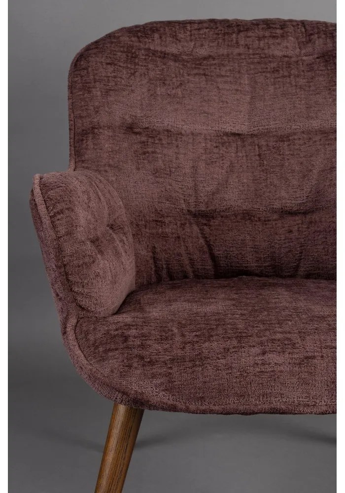 Тъмнолилаво кадифено кресло Lenn – Dutchbone