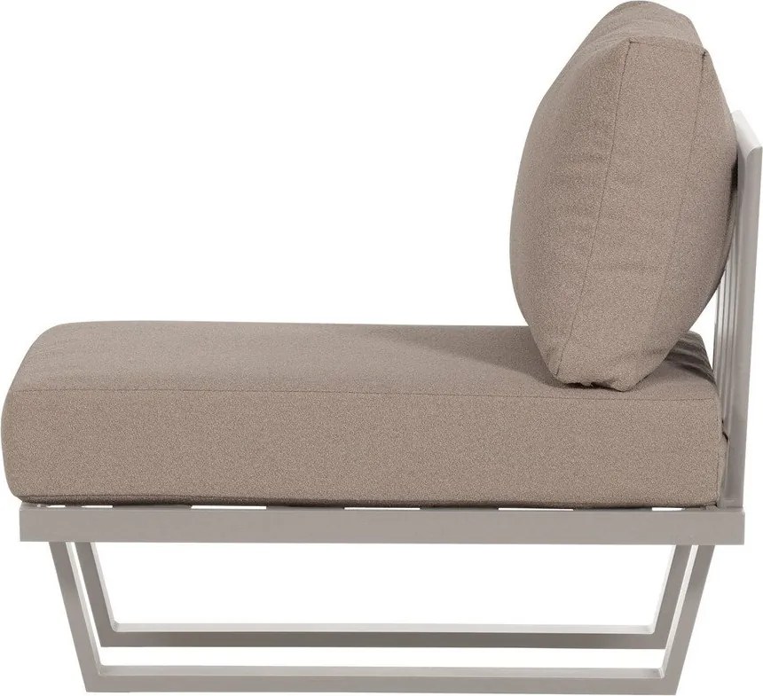 Сиво-бежов градински стол метален/подплатен Bear – WOOOD