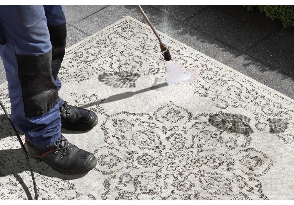 Сив и кремав килим за открито , 200 x 290 cm Tilos - NORTHRUGS