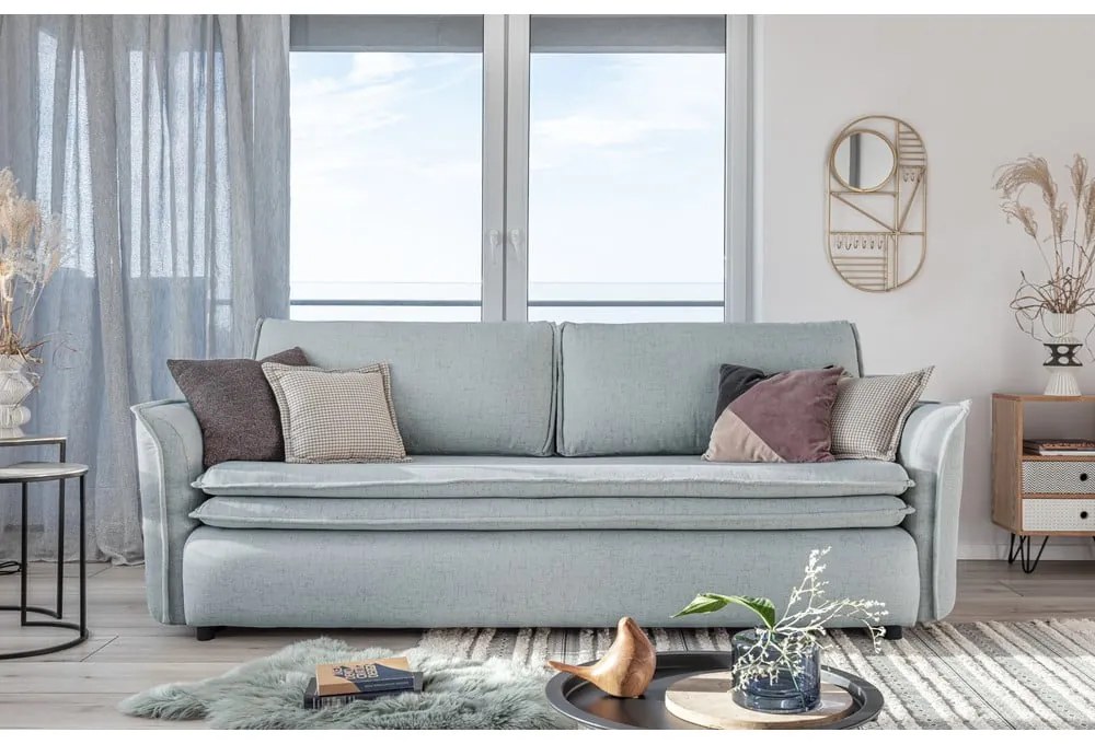 Светлосив разтегателен диван Charming Charlie - Miuform