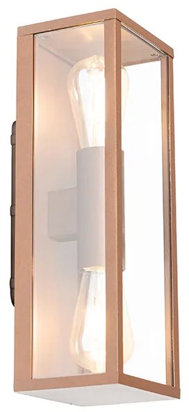 Индустриален стенен аплик ръждиво кафяв 38 см 2-светлина IP44 - Charlois