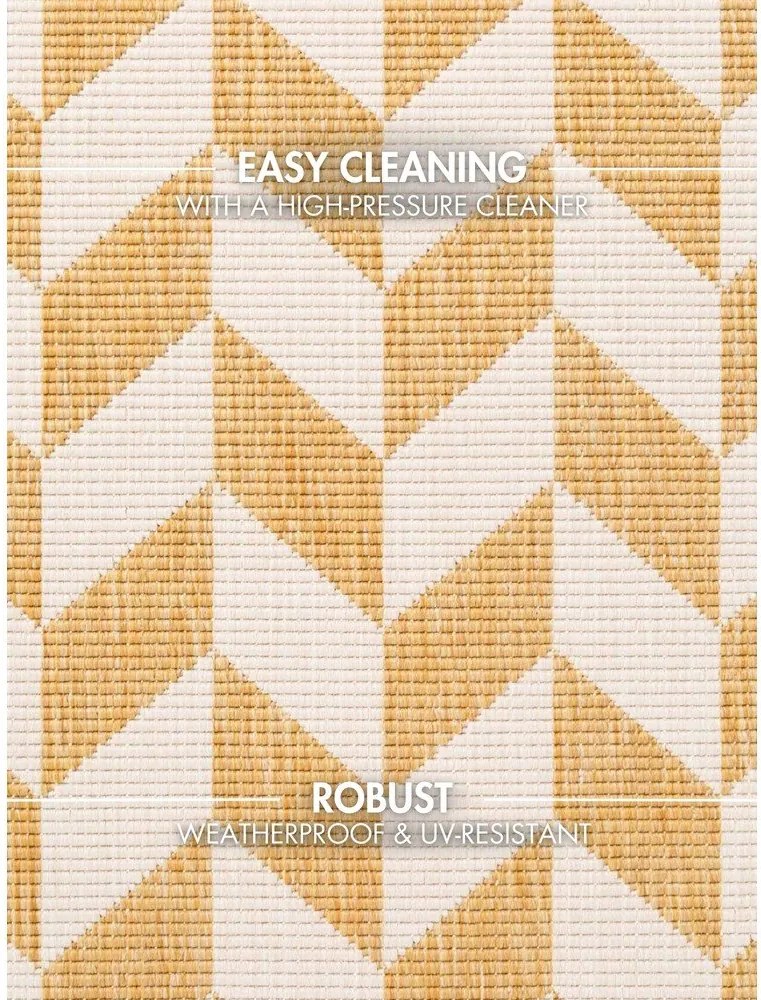 Килим за открито и закрито в цвят жълта охра/кремав 120x170 cm Haringey Terrick – Ted Baker