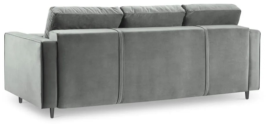 Светлосиво кадифено канапе Santo - Milo Casa