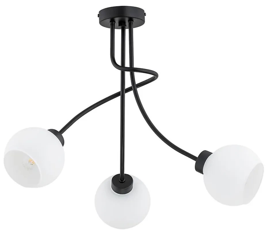 Полилей за повърхностен монтаж PLENA 3xE27/15W/230V черен