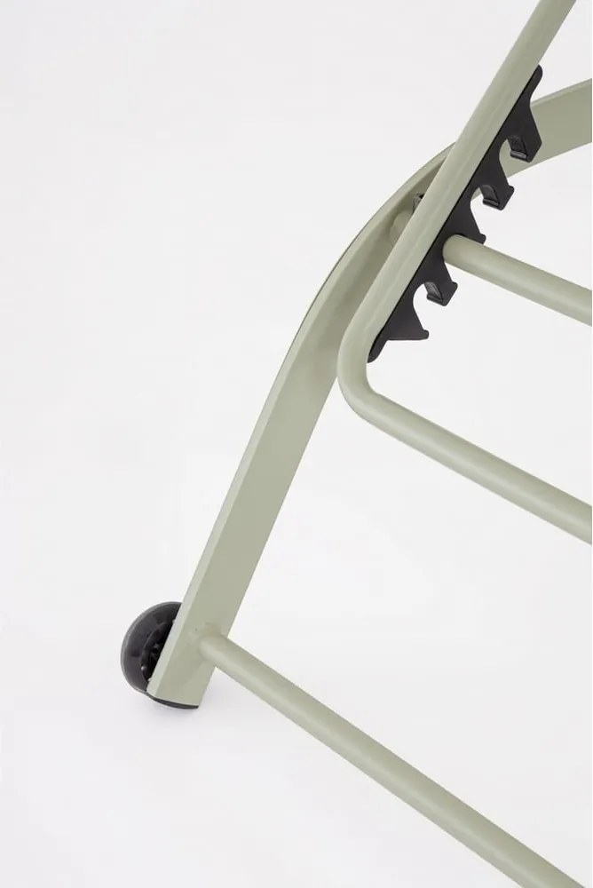 Кафяво-сив градински шезлонг метален Taylor – Bizzotto