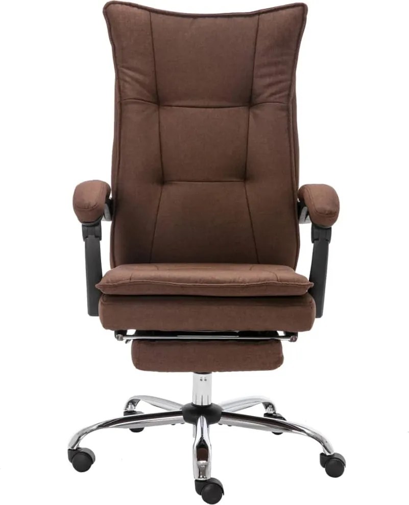 20374 vidaXL Масажен офис стол, кафяв, текстил