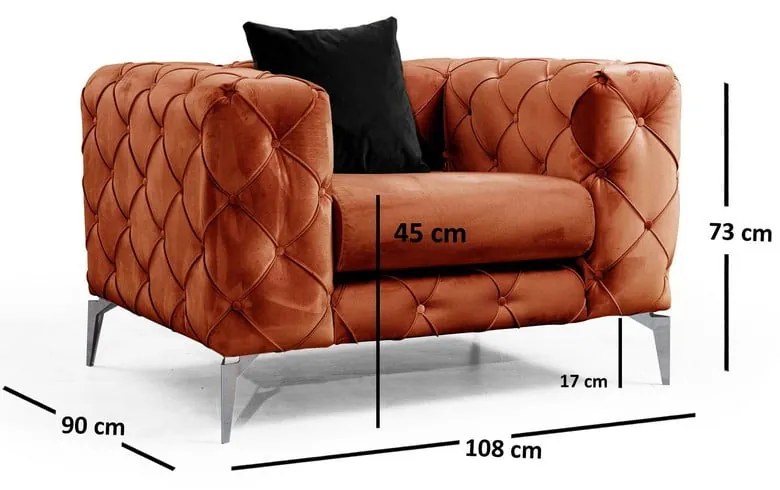 Оранжев фотьойл Como – Artie